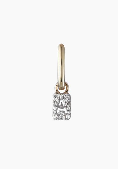 Tiny Diamond Alphabet Charm from Otiumberg