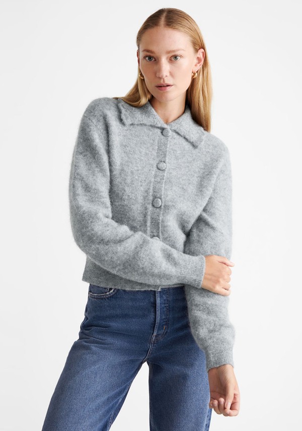 Statement Collar Knit Cardigan from & Other Stories