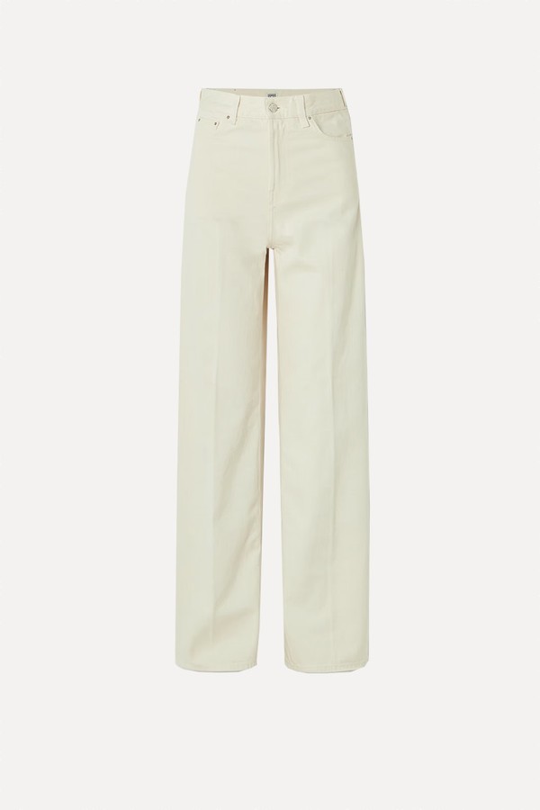 Pleated High-Rise Wide-Leg Organic Jeans from Toteme