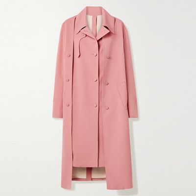 Oversized Layered Crepe Trench Coat from Rokh
