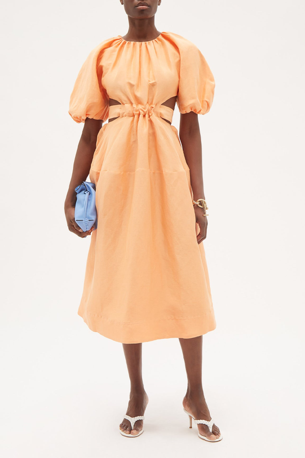 Mimosa Cutout Cotton Midi Dress from Aje