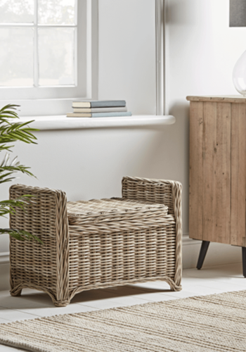 Rattan Storage Bench