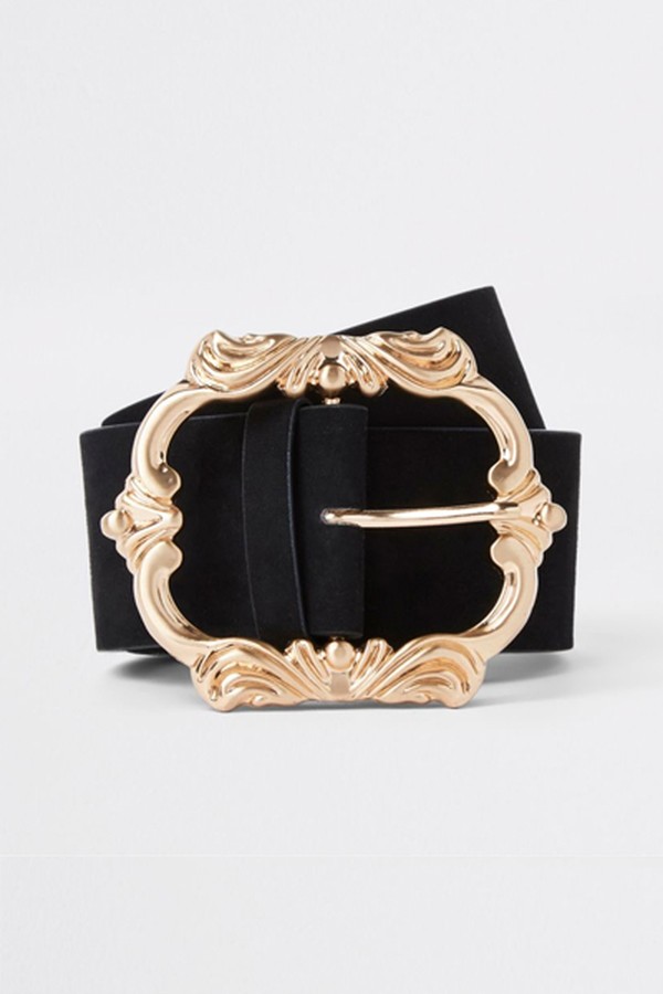 Black Suedette Waist Belt