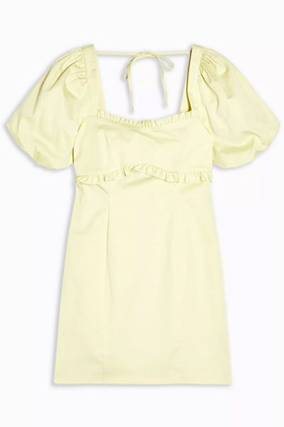 Yellow Poplin Tea Dress