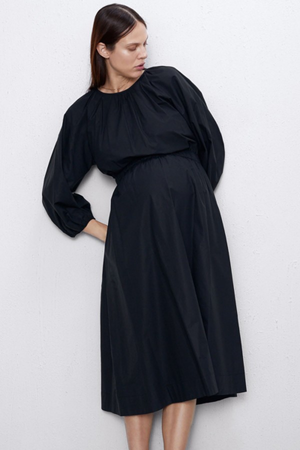 Poplin Midi Dress