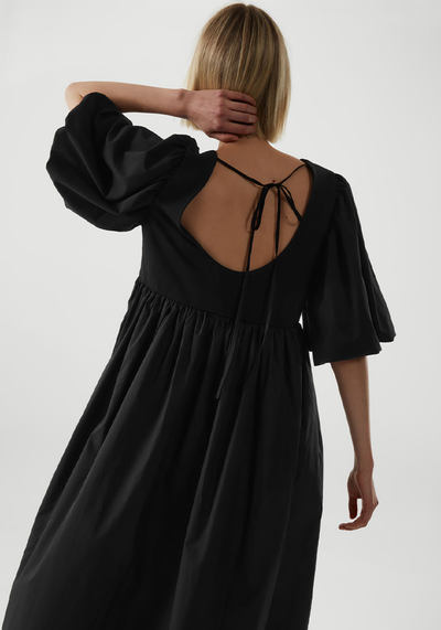 Puff Sleeve Midi Dress