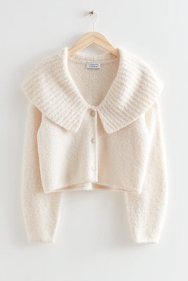 Collared Bouclé Knit Cardigan from & Other Stories