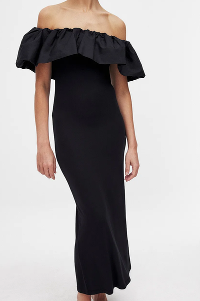 Puff Off Shoulder Midi Dress from NA-KD