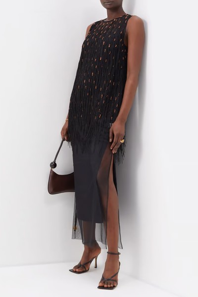 Rohe Beaded Tulle Midi Dress