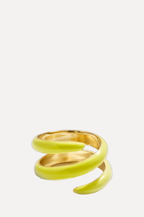 Yellow Swirl Ring from Treats Studio