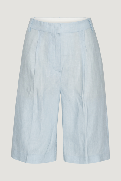Linen Bermuda Slit Shorts