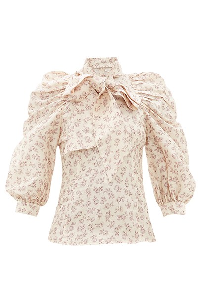 Sabotage Floral-Print Silk Blouse from Zimmermann