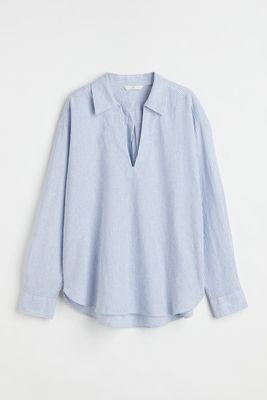 Popover Linen-Blend Shirt from H&M