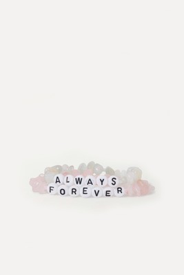 Set Of Two Rose Quartz And Enamel Bracelets from TBalance Crystals