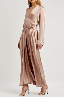 Belted Stretch-Silk Satin Maxi Dress from Forte_forte