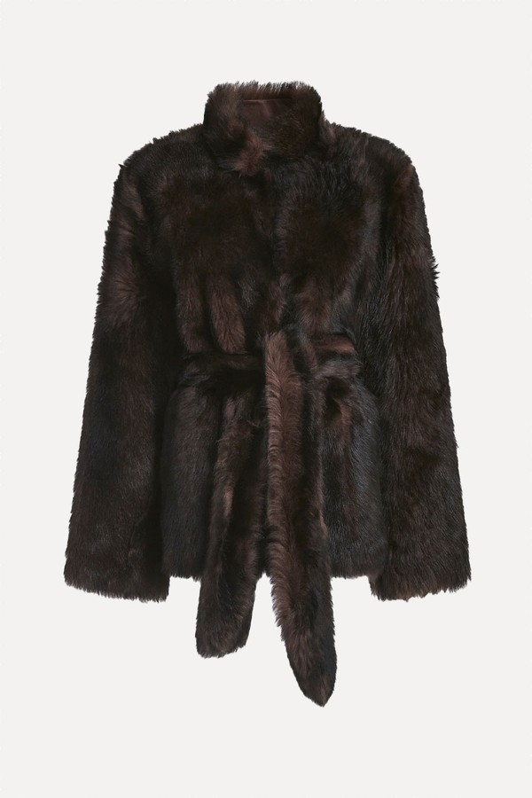 Elsa Ladylike Shearling Coat from Nour Hammour