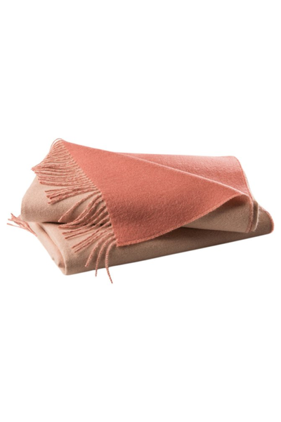 Peach & Oatmeal Double Face Alpaca Throw from Simple Things