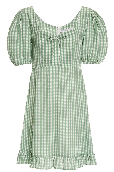 Agathe Gingham Crepe Mini Dress from Faithfull The Brand