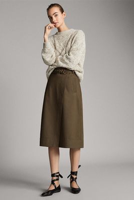 Wrap Skirt With Belt