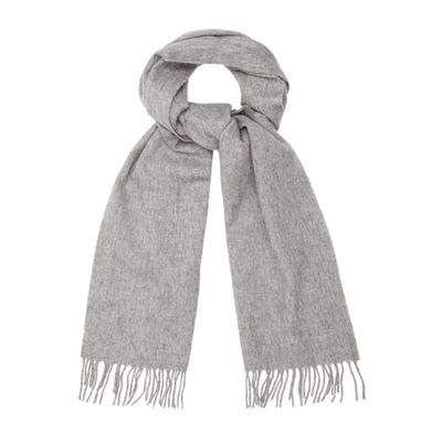 Ashton Lambswool Cashmere Blend Scarf Soft Grey from Reiss
