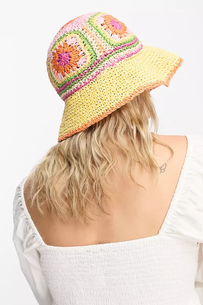 Straw Crochet Bucket Hat from ASOS DESIGN