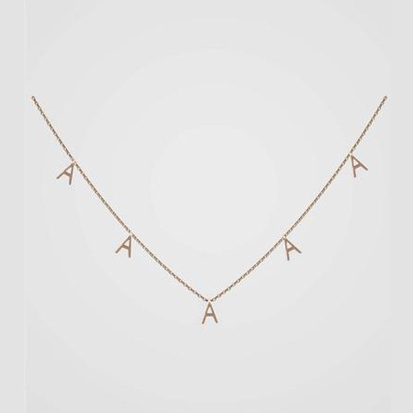 Charmed Letter Necklace from Aurum + Grey