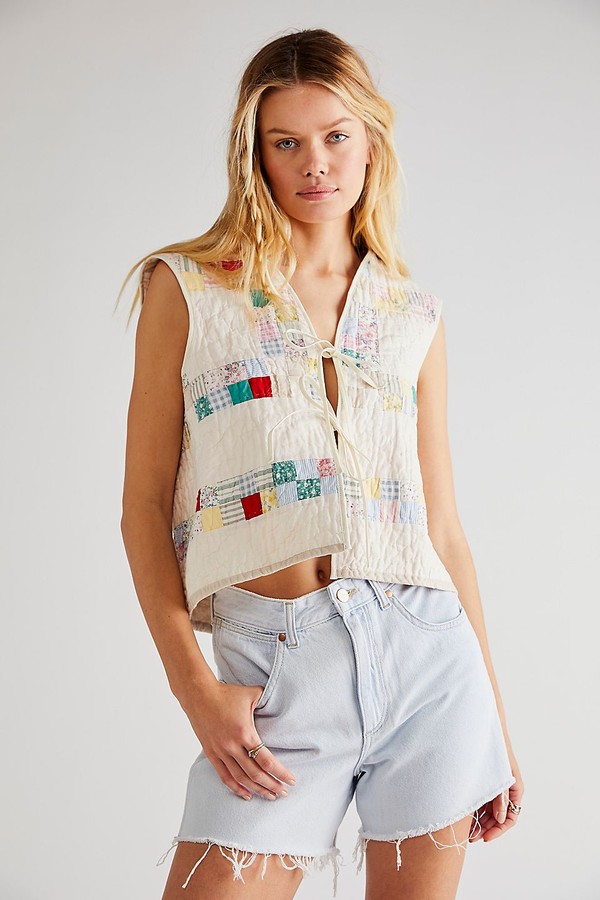 Noelena Patchwork Quilted Gilet Vest
