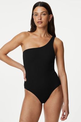 Textured One Shoulder Swimsuit  from M&S