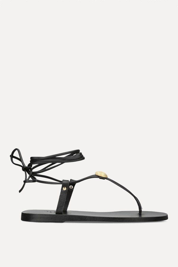 Persephone Applique Leather Sandals from Ancient Greek Sandals