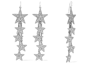 Silver Tone Crystal Earrings from Ben-Amun