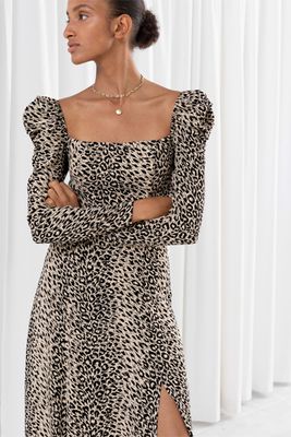 Ruched Leopard Maxi Dress from & Other Stories