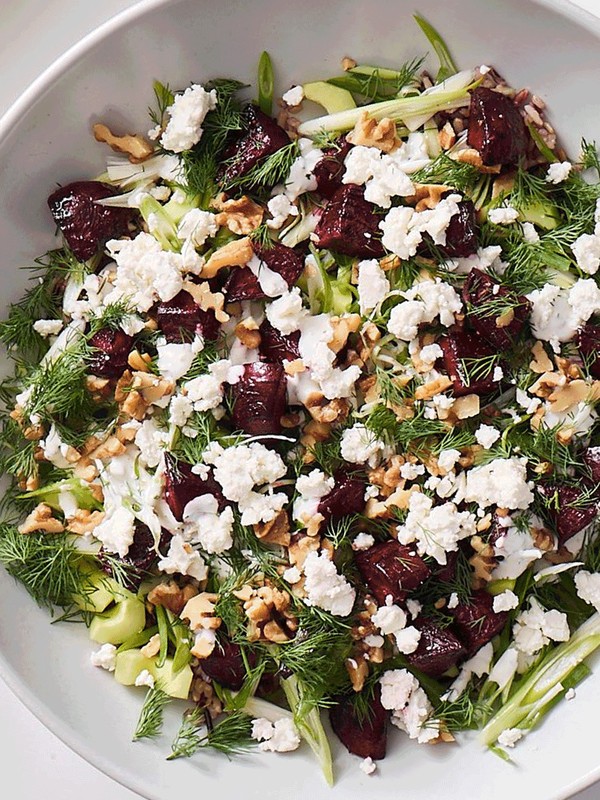 Wild Rice Salad With Roasted Beets, Cucumbers, And Dill