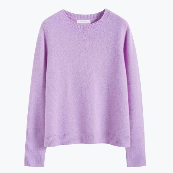 Lilac Cashmere Boxy Sweater from Chinti & Parker
