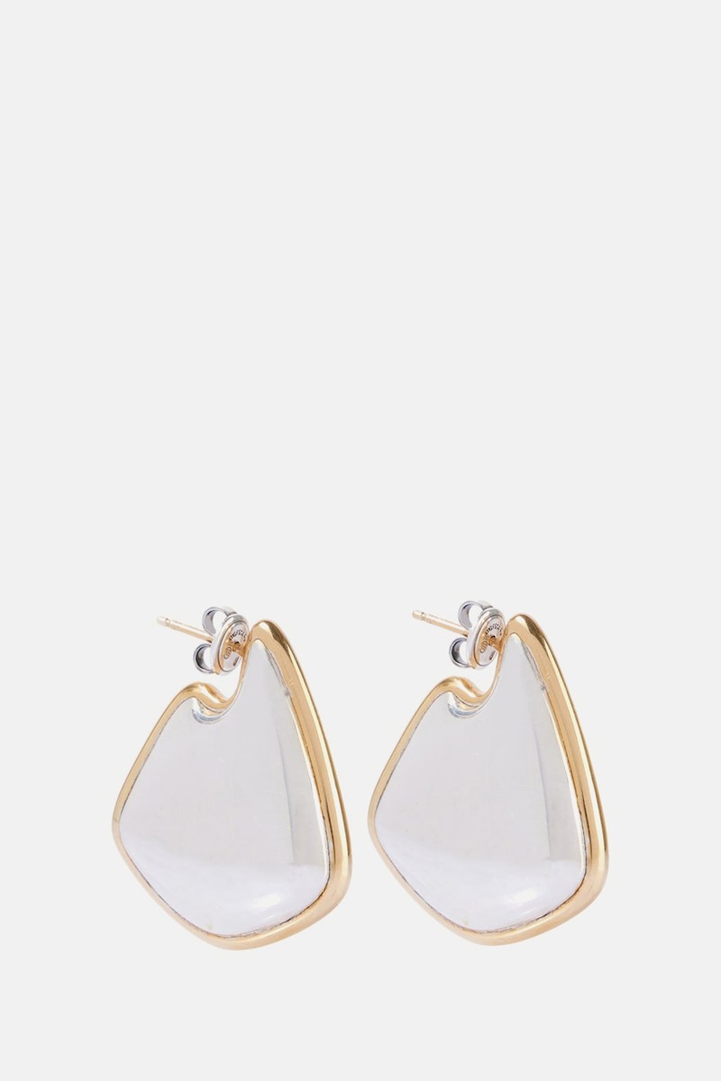 Fin 18kt Gold-Plated Sterling Silver Earrings from Bottega Veneta