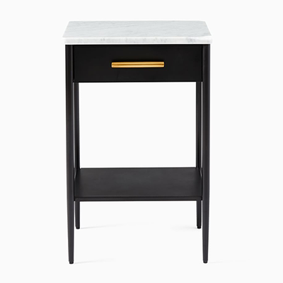 Metalwork Bedside Table With Marble Top from West Elm