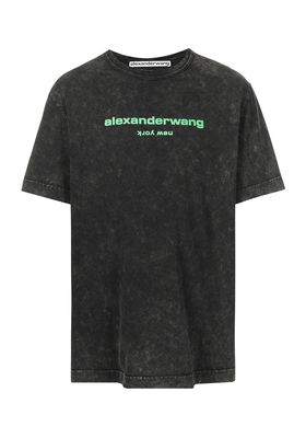 Logo Print Acid Wash T-Shirt from Alexander Wang