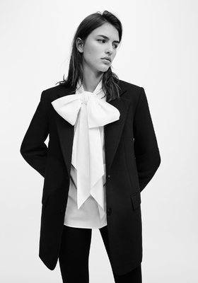 Poplin Blouse With Tie Detail from Zara