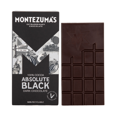 Absolute Black: 100% Cocoa Dark Chocolate  from Montezumas