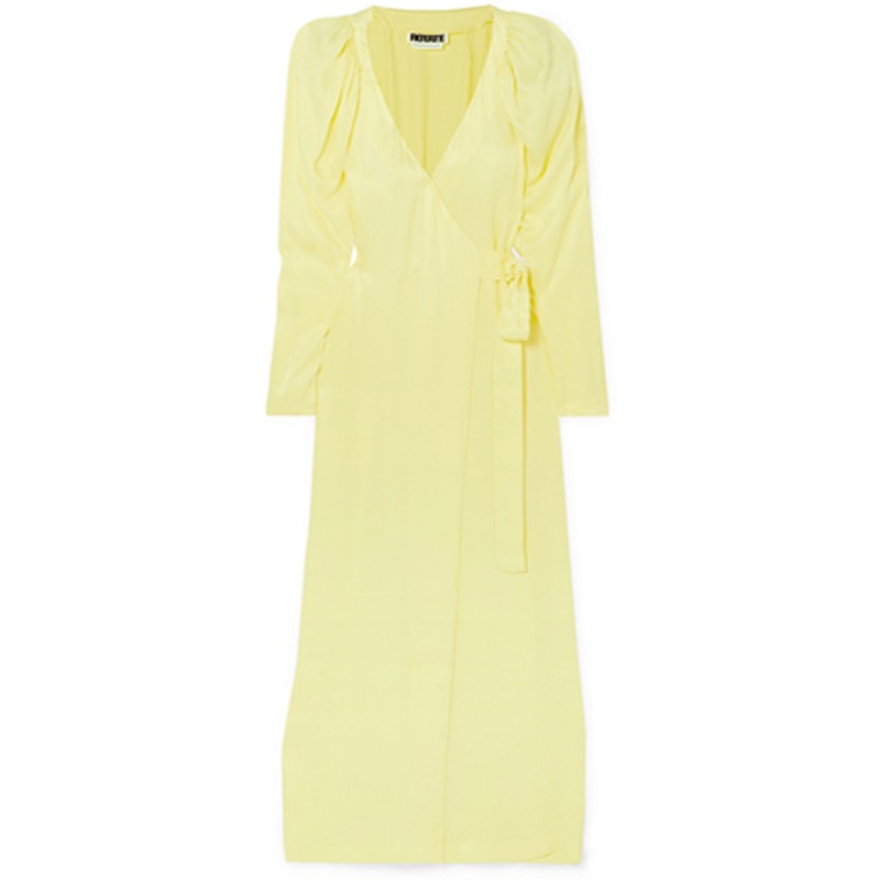 Satin Wrap Midi Dress from Rotate Birger Christensen