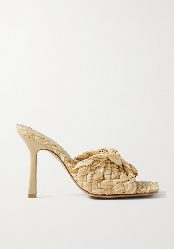 Intrecciato Raffia Mules from Bottega Veneta