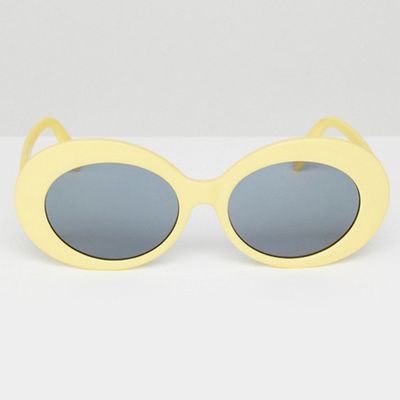 Oval Sunglasses In Yellow from ASOS