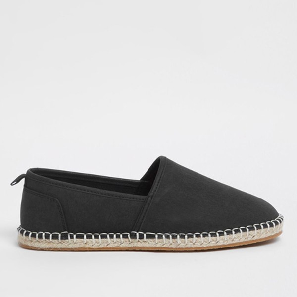 Black Slip On Espadrilles from River Island