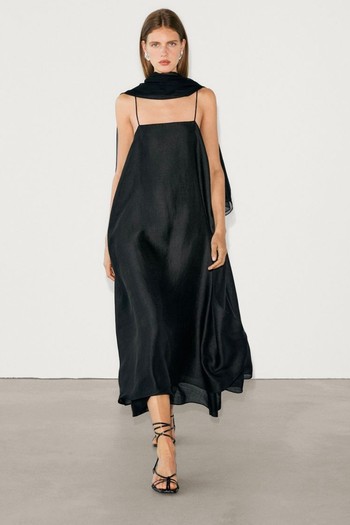 Strappy Ramie Midi Dress, £129 | Massimo Dutti