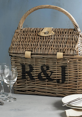 Personalized Two Person Boat Picnic Basket from The Colourful Garden Company