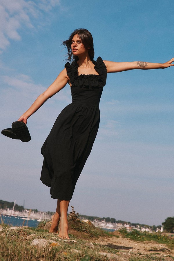 Ruffle It Up Midi Dress from Free-Est
