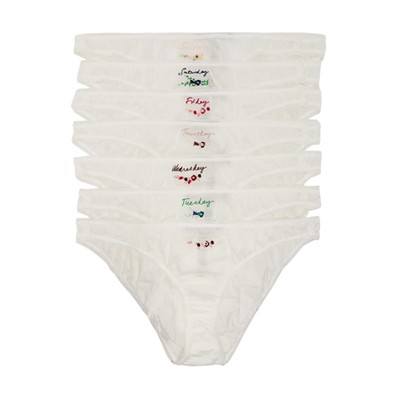 Knicker Of The Week Set Of Embroidered Briefs from Stella McCartney Lingerie