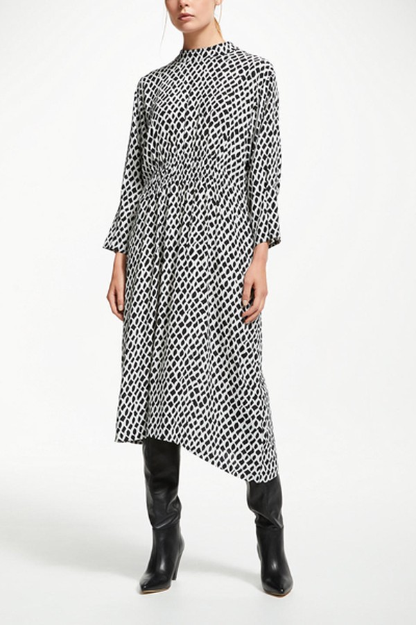 IYU Links Shirred Dress, Multi