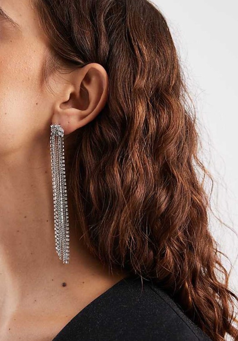 Knotted Cupchain Long Drop Earrings* 