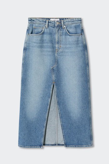 Slit Denim Skirt from Mango