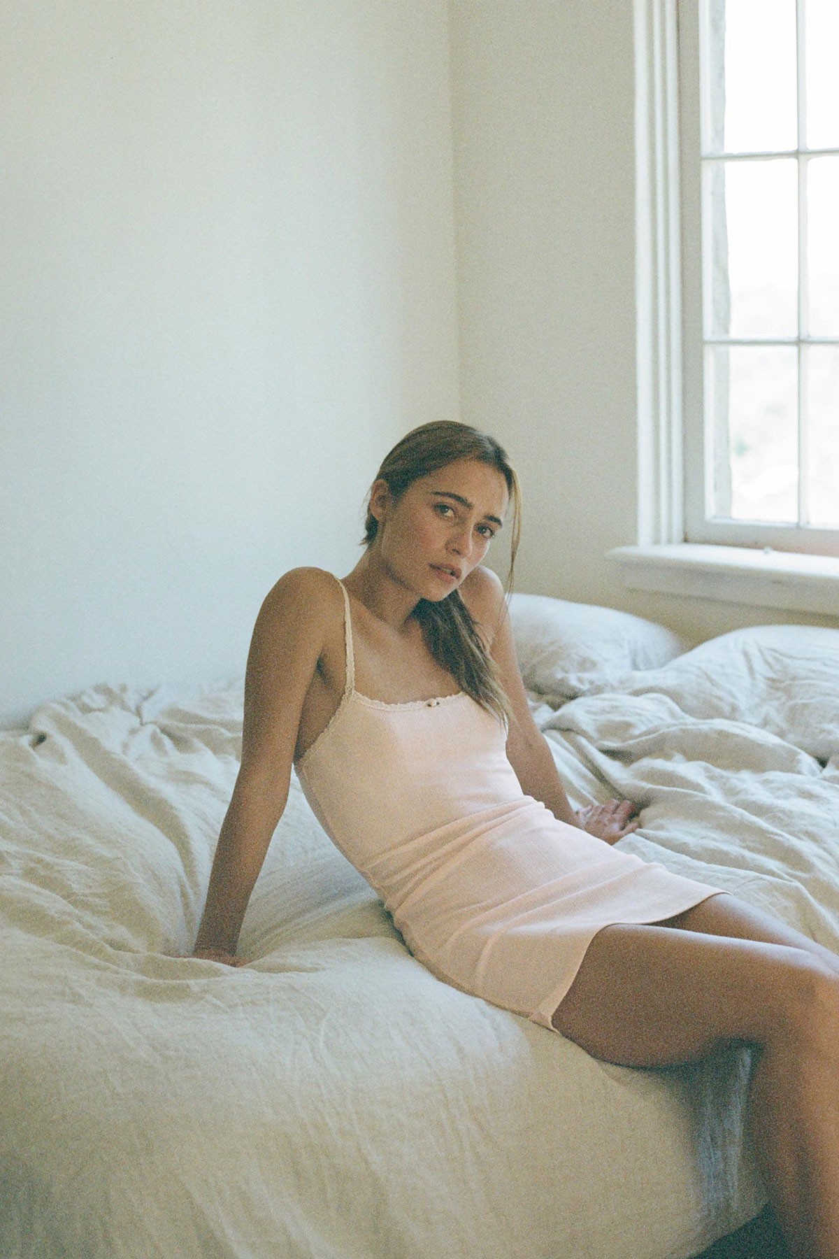 Pointelle Lace Trim Dress from Zara